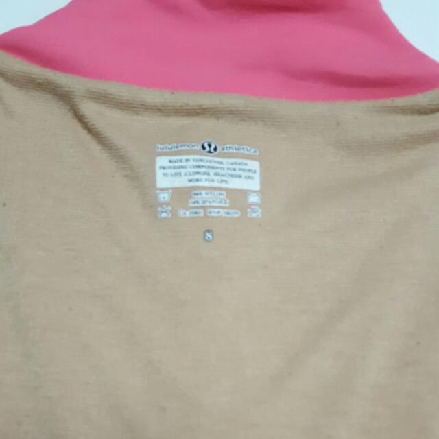 LULULEMON COOLMAX Yoga Mandarin High Collar Pink Bra Tank Top V Neck-Size 8,  Women's Fashion, Clothes on Carousell