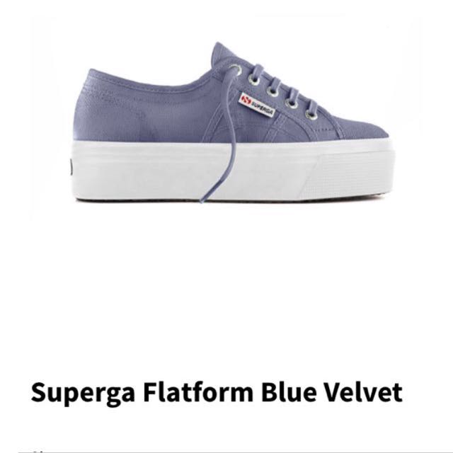 Superga blue velvet on sale
