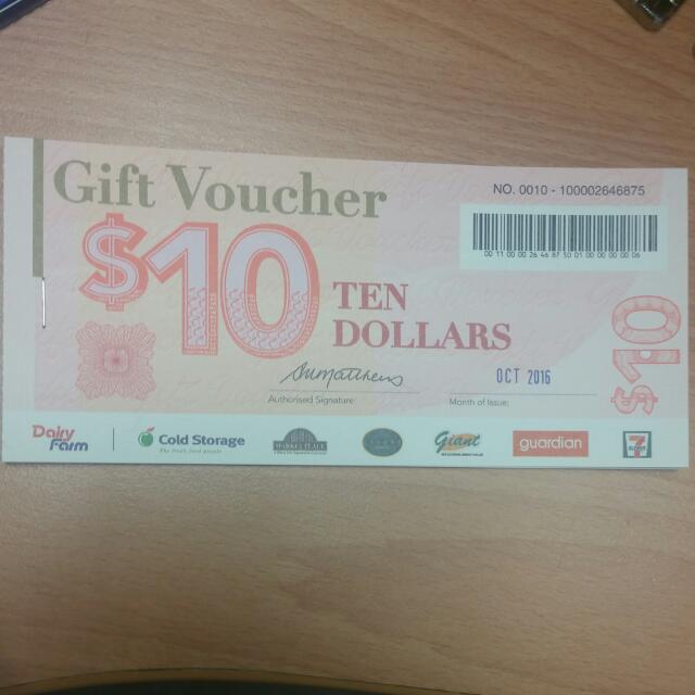 150 worth of vouchers (10 x 15), can be used in Cold storage/Giant