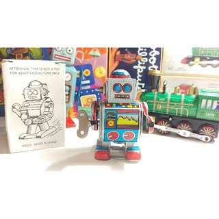 ROBOT 懷舊 鐵皮機器人 發條玩具