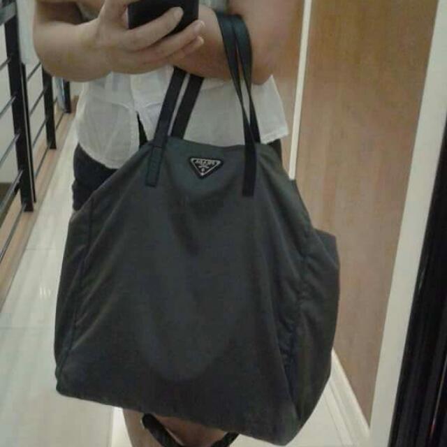 prada two way tote bag