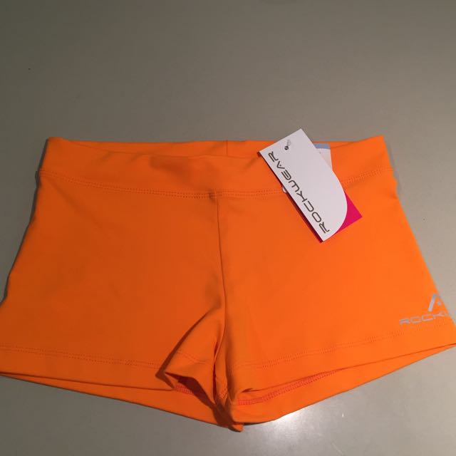 orange booty shorts