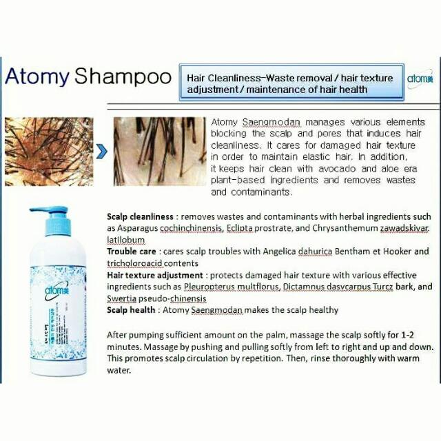 ATOMY BRAND HAIR & SCALP CARE (SET includes Shampoo, Conditioner, Tonic