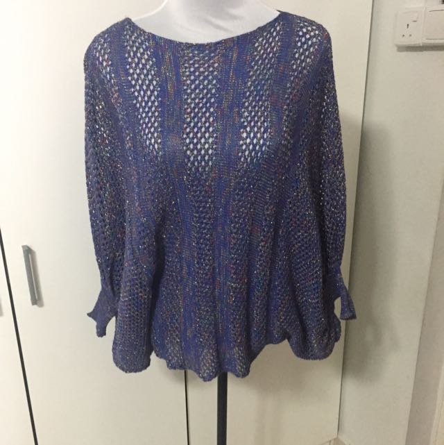 glitter batwing top