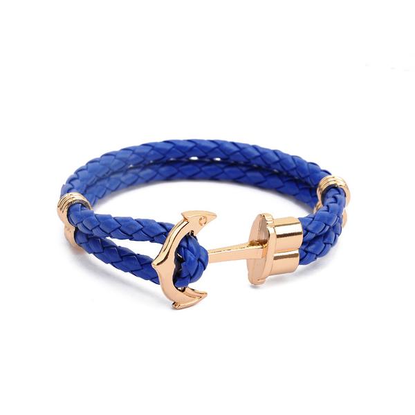 MENS Anchor Leather Bracelet Men s Fashion Watches Accessories