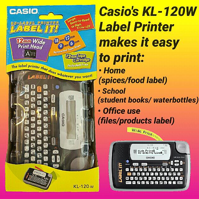 Casio Label Printer KL-120-w, Babies & Kids on Carousell