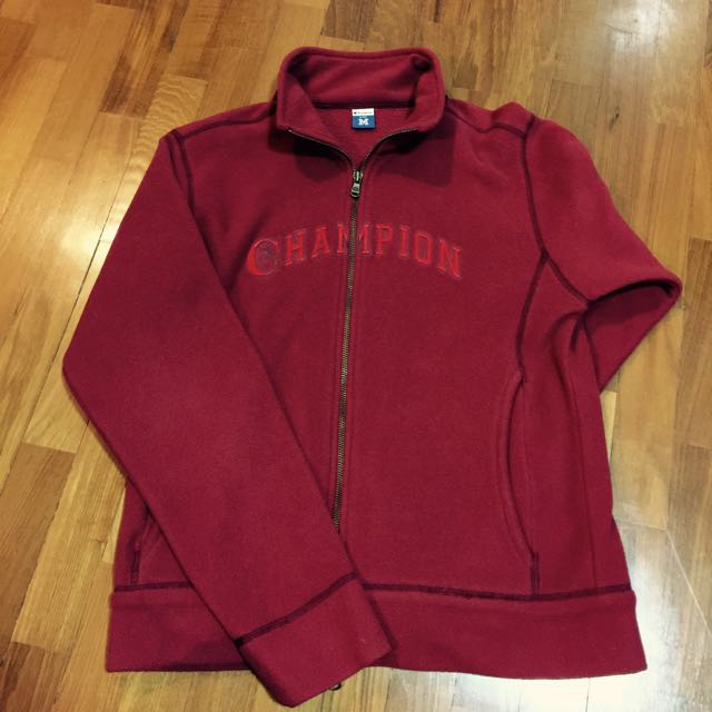 Champion Fleece Jacket, Women's Fashion, Activewear on Carousell