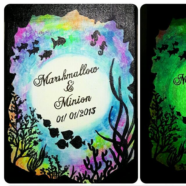 Glow In The Dark Painting On Stretched Canvas Design Craft Art