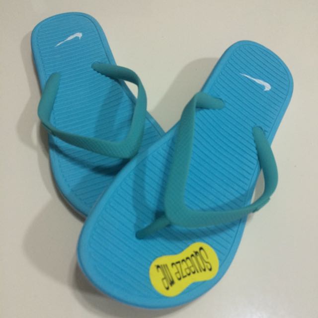 Nike Solarsoft Thong 2 Turquoise Authentic Grip toe Slippers Women s Fashion Footwear Flipflops and Slides on Carousell