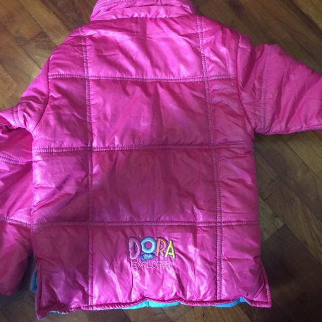 Preloved Dora Explorer Winter Jacket Size 7 Babies Kids Girls