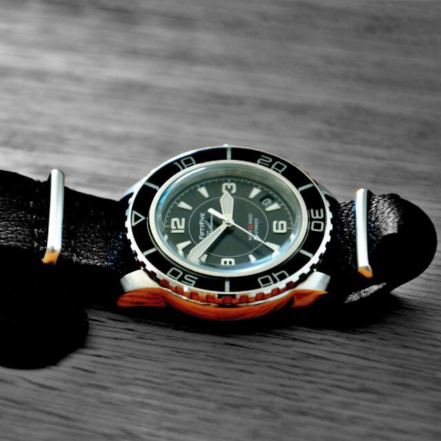 Seiko 5 SNZH55 Silver Sports Fifty Five Fathoms Blancpain Mod