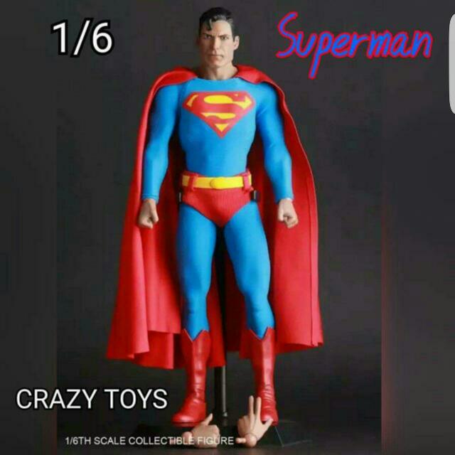 1 6 Crazy Toys Superman Figure For Sale Sideshow Wonder Woman Pepper Potts Black