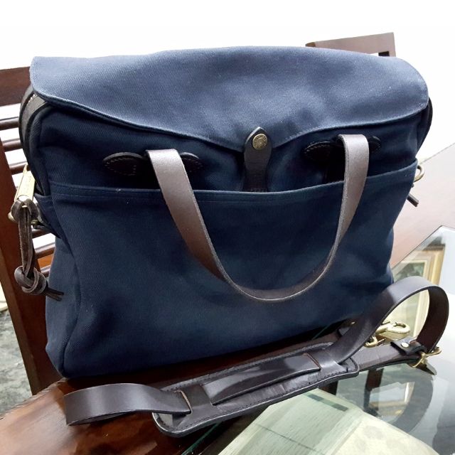 filson navy briefcase