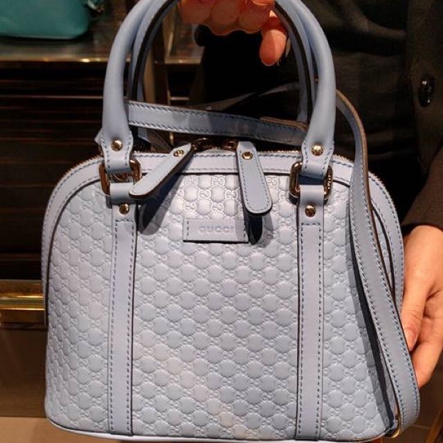 Gucci micro gg grey leather convertible dome crossbody on sale
