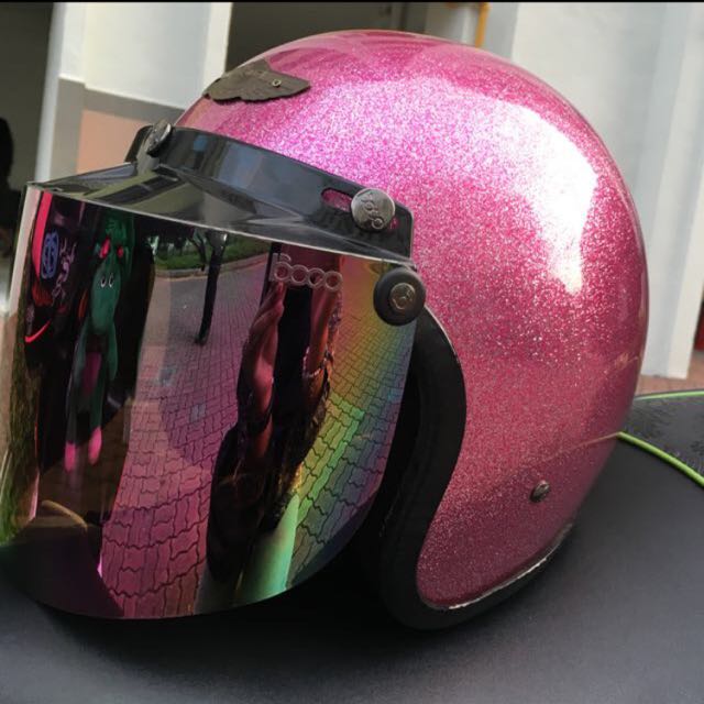 Pink glitter hot sale helmet