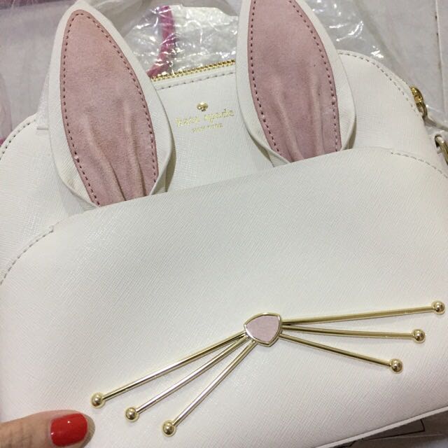 Kate Spade Magic Bun Bag Bunny Pouf Keychain Luxury Bags Wallets on Carousell