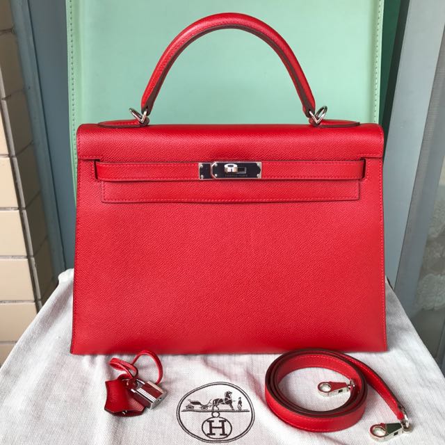 AUTHENTIC HERMES Kelly 32 Sellier Black Ardennes GHW Bag, Luxury, Bags &  Wallets on Carousell