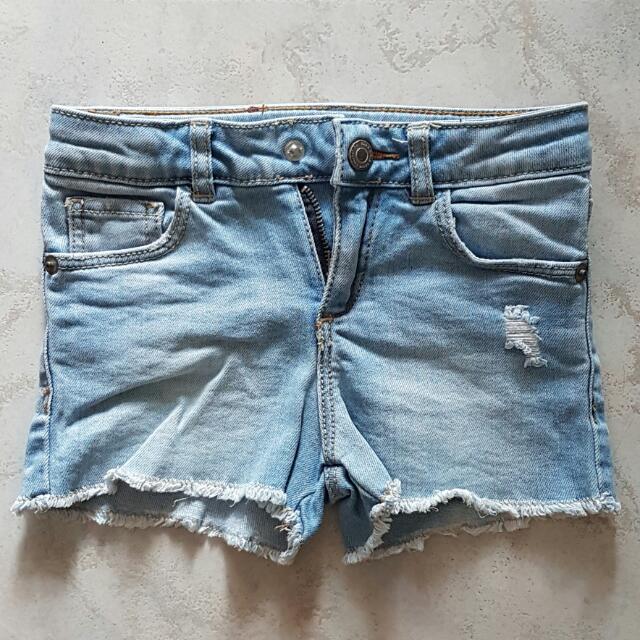 zara girls denim shorts