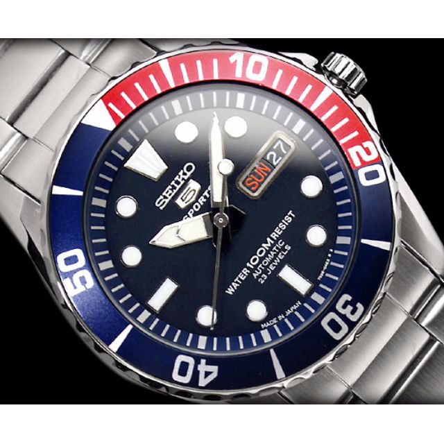 Seiko 5 Automatic Submariner Pepsi Dial Snzf15j1 Snzf15j Snzf15 Men S Watch Made In Japan Men S Fashion Watches On Carousell