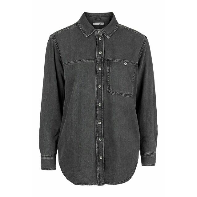 Topshop black outlet denim shirt