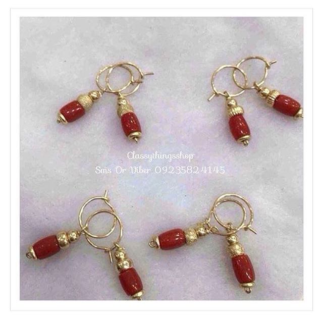 real coral earrings