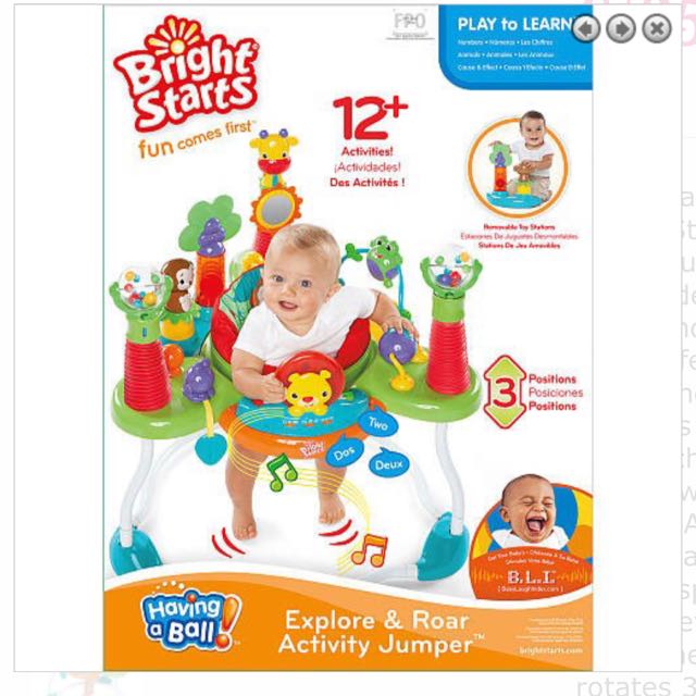 bright starts explore and roar activity jumper