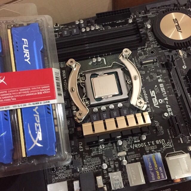 Bundle I7 4790k Intel Lga1150 Asus Z97 A Motherboard Ddr3 Kingston Hyperx Fury Ddr3 2x8gb Ram Computers Tech Parts Accessories Computer Parts On Carousell