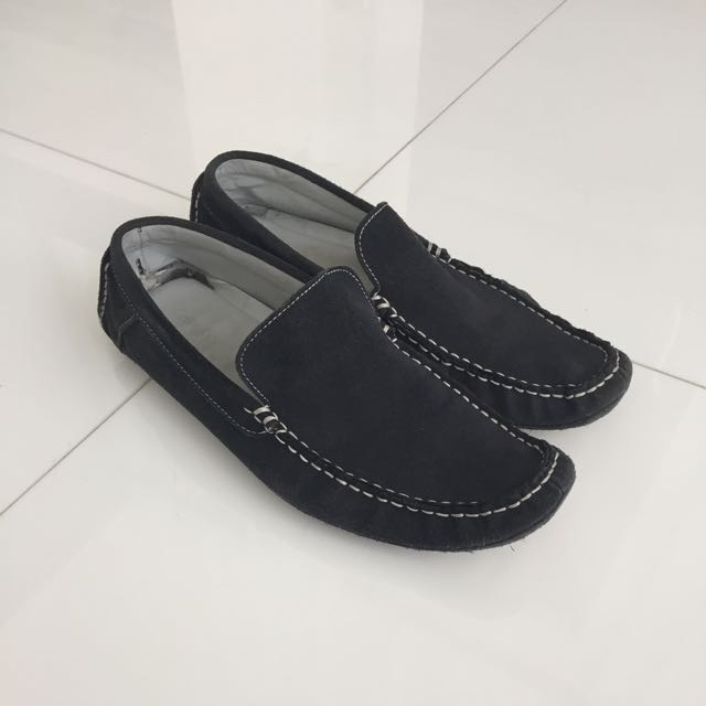 Calvin klein blue suede shoes sale