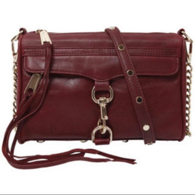 rebecca minkoff burgundy bag