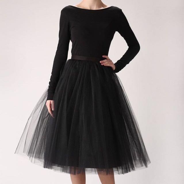long black tutu skirt womens