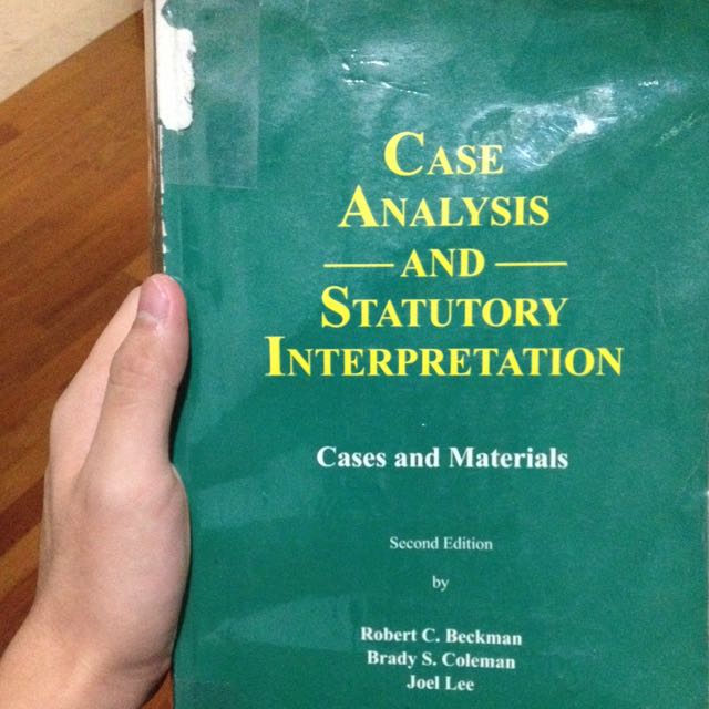 Case Analysis And Statutory Interpretation, Hobbies & Toys, Books ...