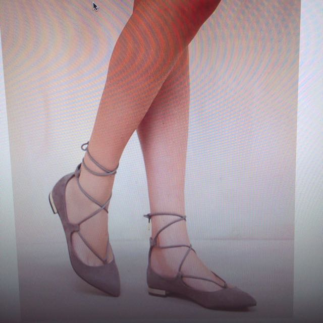 Grey lace up flats hot sale