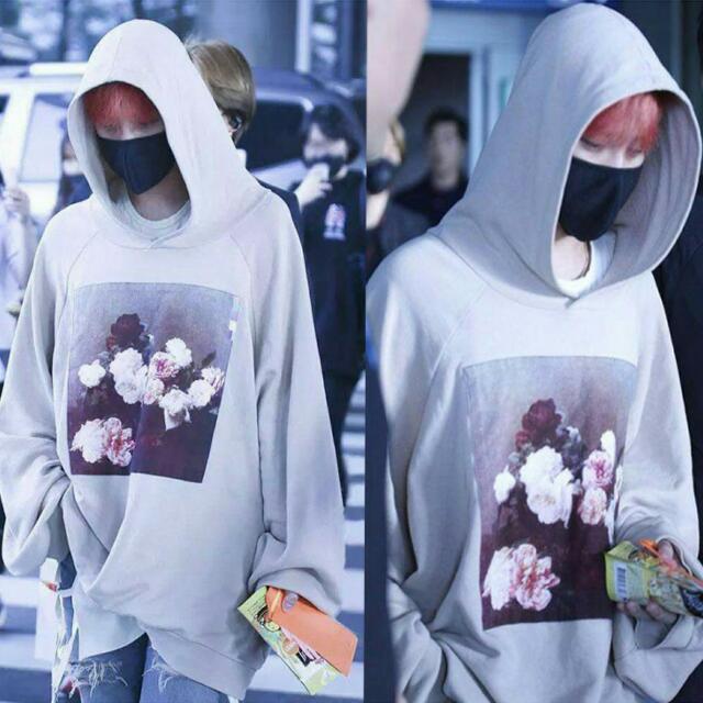 PO Flower Printed Oversized Hoodie As Seen On GDRAGON