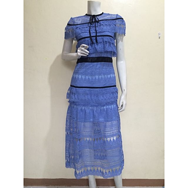Self Portrait Inspired Daphn Teardrop Midi dress
