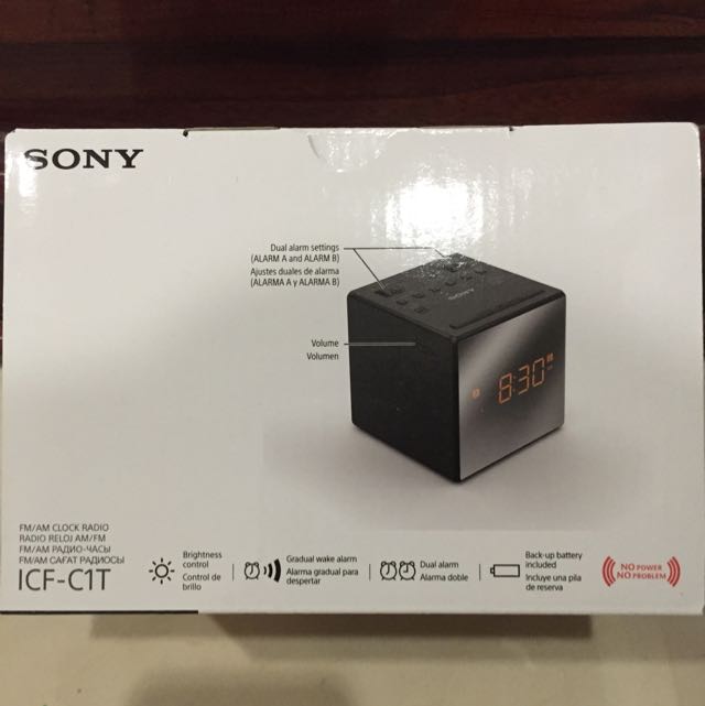 Sony Radio Alarm Clock, Furniture & Home Living, Home Decor, Clocks on