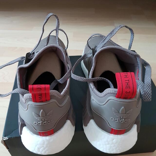 NMD R1 Tech Earth White With Red Pull Tab UK8 US8.5 Men s