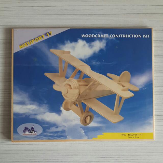 Airplane Woodcraft Construction Kit, Hobbies & Toys, Stationery & Craft