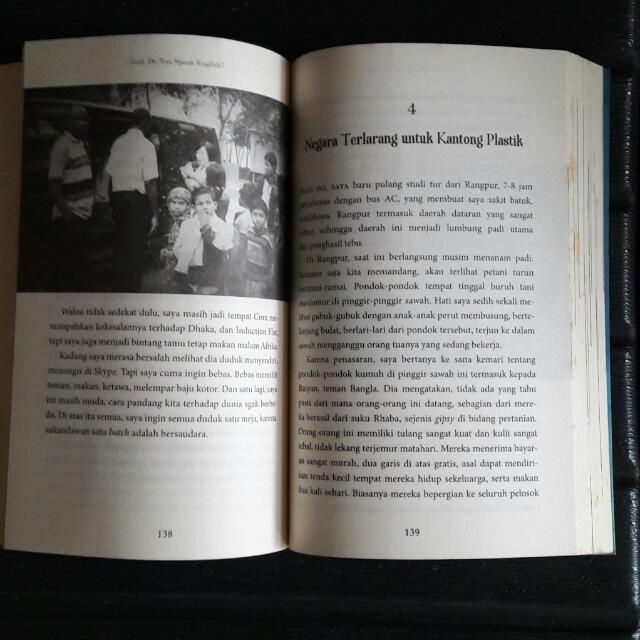God Do You Speak English Perjalanan Penuh Emosi Tiga Sukarelawan Indonesia Di Tajikistan Bangladesh Dan Guyana Buku Alat Tulis Buku Di Carousell