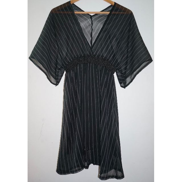 black kimono style dress