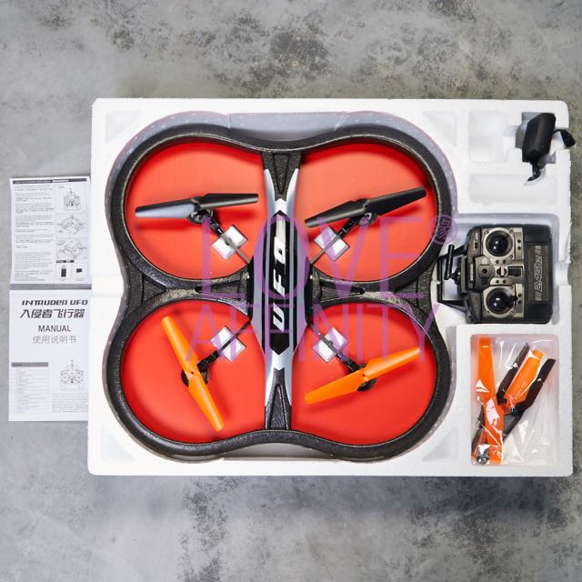 Brand New RC Quadcopter Intruder CAM UFO, Photography, Drones on Carousell