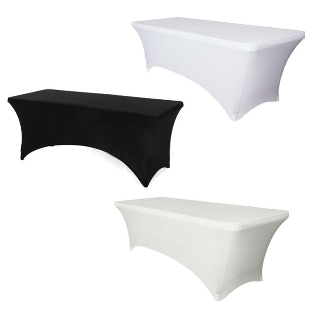 Wedding Table Cloth Spandex Tablecloths Rectangular Cocktail Table