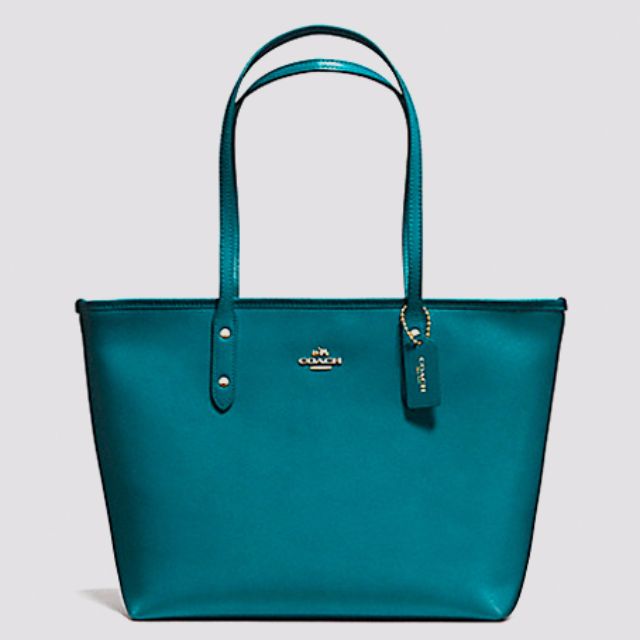 Coach city zip tote in crossgrain leather clearance