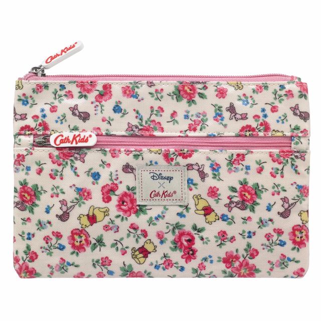 Cath Kidston Bramley Sprig and Friends Double Zip Pencil Case Winnie the Pooh