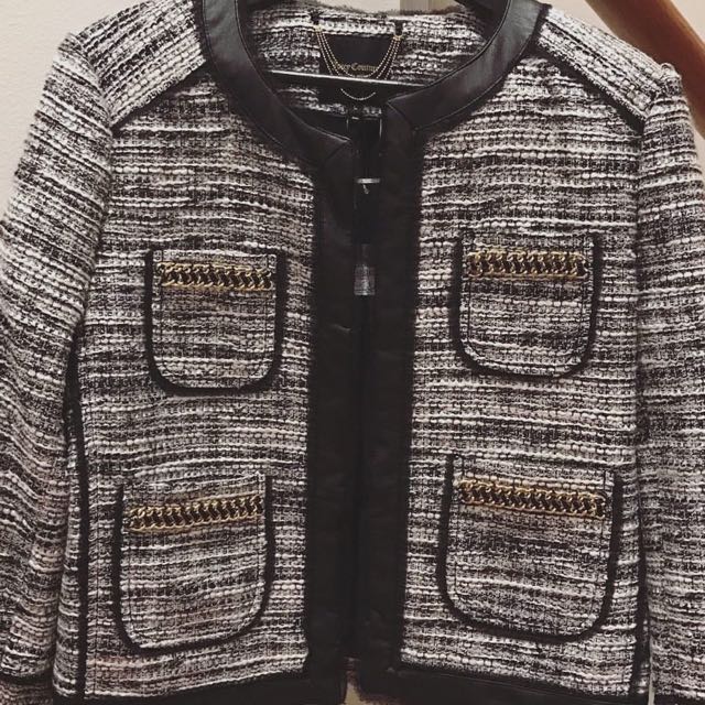 Juicy couture tweed jacket Women s Fashion Coats Jackets and Outerwear on Carousell