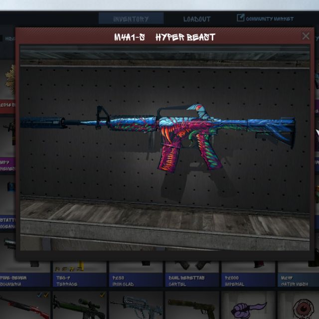 M4a1 Hyper Beast Mw Toys Games Video Gaming Video Games On Carousell - roblox m4a1 gear