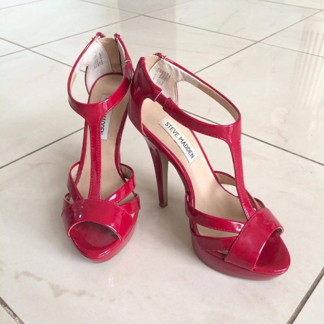 STEVE MADDEN Red Heels, Women's Fashion 