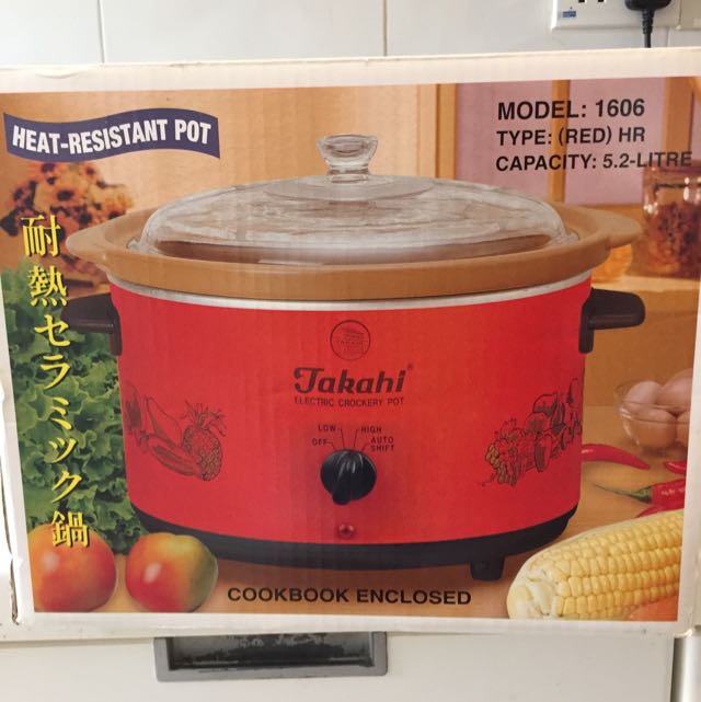 Takahi Electric Crockery Pot 5.2 Litre, TV & Home Appliances, Kitchen