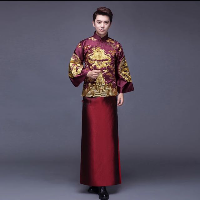 traditional chinese male wedding clothing