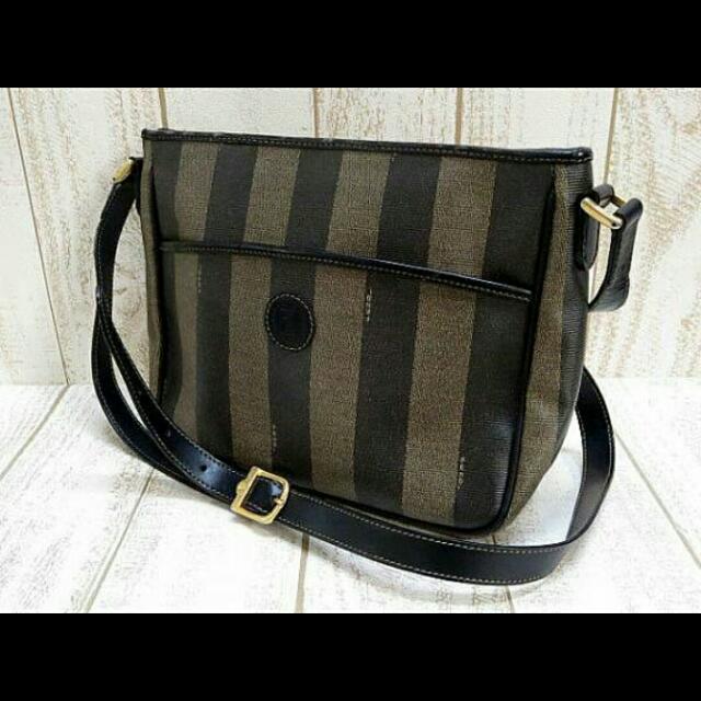 Vintage Auth Fendi S A S Leather Crossbody Sling Luxury Bags
