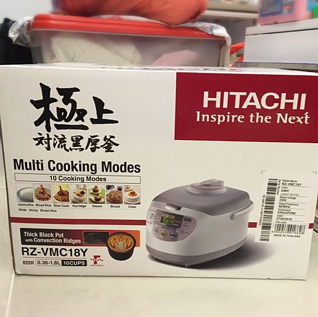 Hitachi Rice Cooker (RZVMC18Y), TV & Home Appliances, Kitchen